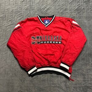Vintage 90s Starter Nebraska University Huskers College Embroidered Wind Breaker